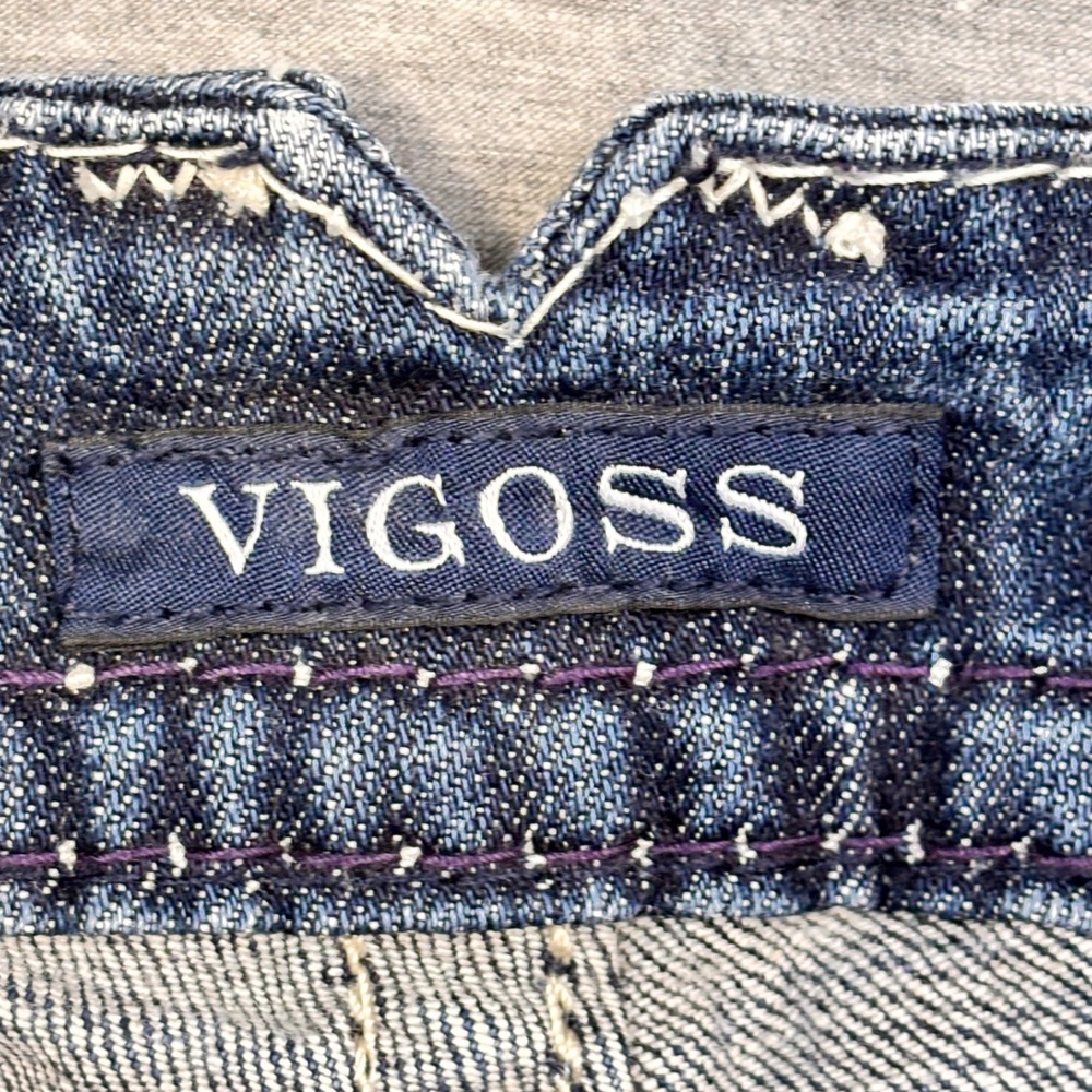 Vigoss The New York Capri Jeans Womens 16 Medium Wash Embellished Pocket Stretch - Picture 6 of 13
